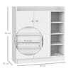 Shoe Storage Cabinet Footwear Rack Stand Organiser w/Adjustable Shelves White