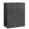 Sideboard Chipboard Side Cabinet Storage Organiser Home High Gloss Grey