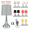 Pair of Bedside Touch Table Lamp Dimmer Lounge Light Teardrop Modern Home Lamps