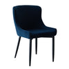 2X Blue Velvet Dining Chairs Padded Seat Office Chairs Kitchen Friniture Luxury