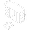Home Office Desk with Drawers & Storage - Piranha Furniture Guppy