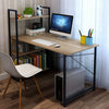 Computer Table Study Desk with Shelves Unit Black Home Office Workstation Corner