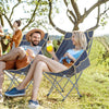 Folding Camping Chair Heavy Duty Outdoor Chair Seat Large Stool High Backrest