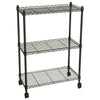 Kitchen Service Cart Trolley 3-Tier Rolling Utility Wheels Shelves