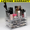 3 Drawer Cosmetic Organiser Makeup Jewellery Acrylic Storage Case Box Clear Tray