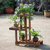 3 Tiers Wood Flower Pot Plant Stand Ladder Shelf Display Rack Indoor Outdoor UK