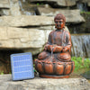 Garden Solar Water Feature LED Light Fountain Outdoor Resin Statue Ornament Pump
