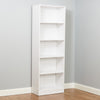 5 Tier White Wooden Freestanding Bookcase/Books