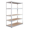 5 Tier Galvanised Metal Deep Wide Garage Shelving Racking Storage 180x120x60cm