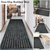 Non Slip Rubber Mat Long Hallway Runner & Door Mats Indoor Outdoor Washable Rugs