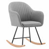1xRocking Chair Rocker Relax Chair Leisure Linen with Comfortable Padded Seat UK