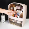 Plastic 2 Drawer Makeup Jewelry Case Cosmetic Storage Box Desktop Tidy Organiser