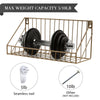 2Pcs Floating Shleves Wall Mounted Bathroom Gold Shower Basket Kitchen Storage