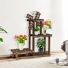 Wooden Plant Flower Display Stand 4-Tier Flower Rack 5 Pots Storage Shelf