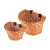 Vintage Lady Kids Rattan Wicker Basket Bike Bicycle Handlebar Leather Straps S/M