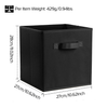6pcs Foldable Storage Collapsible Box Home Clothes Organizer Fabric Cube Black