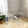 Pet Playpen Fence DIY Playpen Puppy Dog Cat Animal Cage Exercise Metal PP Indoor