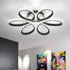 Modern LED Ceiling Light Metal Acrylic Chandelier Flower Lamp Living Dining Room