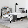 Single Bed Frame Black Metal basebed 3ft Bedframe for Bedroom Dormitory Apartmen