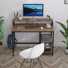 Computer Desk PC Laptop Table Workstation Study Home Office With 2 Tier Shelves