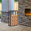 100cm Metal Firewood Log Holder Rack Elevated Design, Base Side Rails