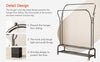 Double Clothes Rail Hanging Rack Garment Display Stand Storage Shelf Heavy Metal