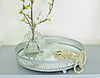 Round Silver Mirror Candle Table Centrepiece Serving Tray Decorative Plate 25cm