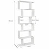 Wooden White S Shape Storage Display Unit Bookcase Bookshelf Room Divider Decor