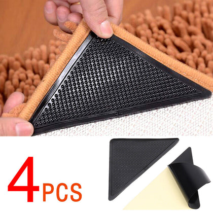 4X Soft Non-Slip Rug Carpet Mat Grippers Ruggies Reusable Washable Grip UK Stock