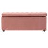 Velvet Ottoman Stool Chest Sturdy Book Toy Storage Box Window Seat Hallway Chair