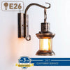Rustic Oil Rubbed Bronze Vintage Wall Light Industrial Lamp Glass Metal Cafe