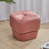 Velvet Footstool Pouffe Round Footrest Makeup Dressing Table Stool Shoe Changing