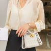 Women Transparent PVC Clear Pearl Jelly Bag Tote Casual Handbag Messenger Bag UK