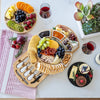 Bamboo Cheese Board Set Wooden Serving Platter Tray Gift Charcuterie Board Set