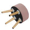 Ottoman Footstool with Storage Round Footrest Seat Stool Home Velvet Wooden Legs