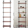 6 Tier Ladder Wall Shelf Home Storage/Display Unit Bookcase Stand Bathroom