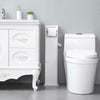 Narrow Bathroom Cabinet Toilet Paper Towel Storage Shelf with Paper Roll White