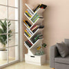 10Tier Book Shelf Tree Shape Bookshelf Case Storage Display Rack 2 Colors UK