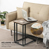 End Table Industrial Sofa Table Side Table for Coffee Laptop Table Rustic Brown