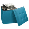 Folding Storage Box Pouffe Seat Footstool Storage Ottoman Seat Crushed Velvet