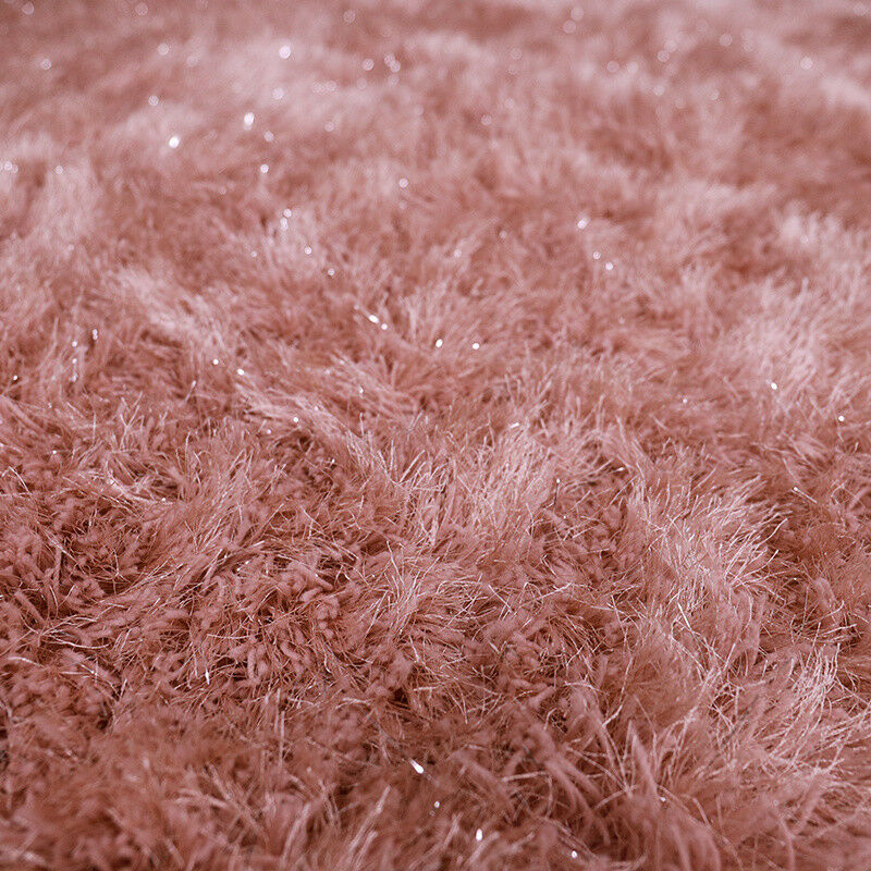 Extra Thick Long Pile Shaggy Floor Rug Soft Carpet Sparkle Shimmer/Cotton Fluffy