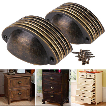 Retro Vintage Style Kitchen Cabinet Cupboard Door Drawer Wardrobe Handle -Bronze