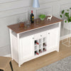 Farmhouse Kitchen Storage Cabinet Sideboard with 9 Wine Rack Buffet Cupboards