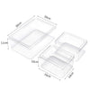 5PCS/PACK Fridge Storage Box with Lid Handle Clear Food Container Plastic Boxes