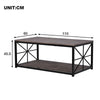 Coffee Table Industrial Tea Table with Storage Shelf Living Room Furniture Side