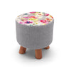 Large Footstool Luxury Upholstered Fabric Foot Rest Ottoman Decor with Legs