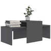 Coffee Table Set Chipboard Accent Side End Couch Table Grey