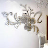 3D Mirror Flower Art Removable Wall Sticker Acrylic Mural Decal Home Room Decor