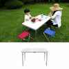4FT FOLDING CAMPING TABLE ALUMINIUM PICNIC PORTABLE ADJUSTABLE PARTY BBQ OUTDOOR