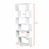 Panana 6 Tier S Shape Book Shelf CD/DVD Shelves Office Display Storage Unit